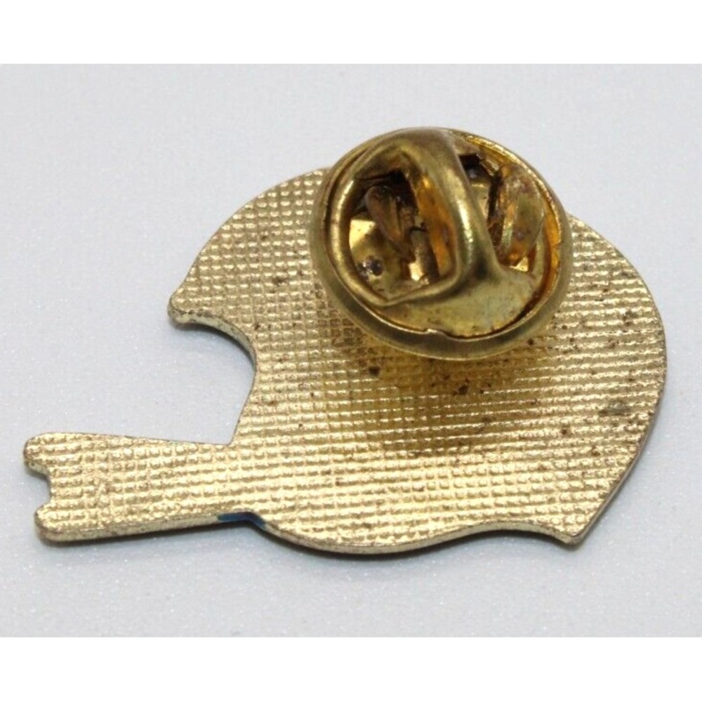 Vintage 90s Chicago Bears NFL Helmet Enamel Lapel Hat Tie Pin Butterfly Clutch - Picture 3 of 4
